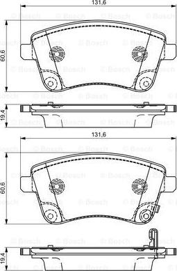 BOSCH 0 986 495 307 - Гальмівні колодки, дискові гальма autozip.com.ua