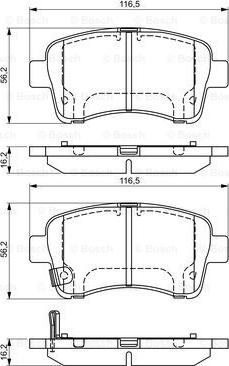 BOSCH 0 986 495 318 - Гальмівні колодки, дискові гальма autozip.com.ua