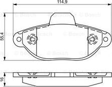 BOSCH 0 986 495 338 - Гальмівні колодки, дискові гальма autozip.com.ua