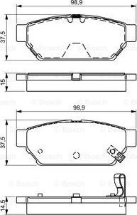 BOSCH 0 986 495 326 - Гальмівні колодки, дискові гальма autozip.com.ua