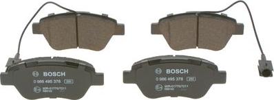 BOSCH 0 986 495 378 - Гальмівні колодки, дискові гальма autozip.com.ua