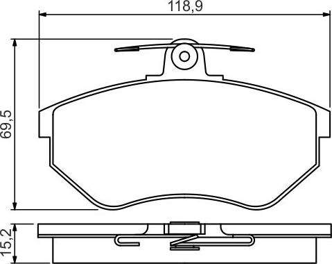 BOSCH 0 986 495 246 - Гальмівні колодки, дискові гальма autozip.com.ua