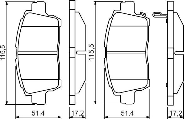 BOSCH 0 986 495 242 - Гальмівні колодки, дискові гальма autozip.com.ua