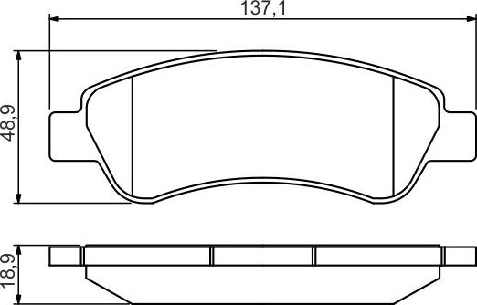 BOSCH 0 986 495 254 - Гальмівні колодки, дискові гальма autozip.com.ua