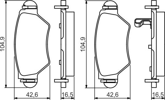 BOSCH 0 986 495 250 - Гальмівні колодки, дискові гальма autozip.com.ua
