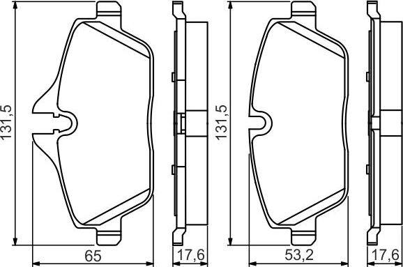 BOSCH 0 986 495 251 - Гальмівні колодки, дискові гальма autozip.com.ua