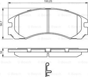 BOSCH 0 986 495 252 - Гальмівні колодки, дискові гальма autozip.com.ua