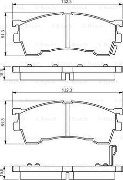 BOSCH 0 986 495 265 - Гальмівні колодки, дискові гальма autozip.com.ua