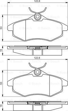 BOSCH 0 986 495 268 - Гальмівні колодки, дискові гальма autozip.com.ua