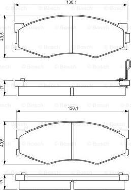 BOSCH 0 986 495 263 - Гальмівні колодки, дискові гальма autozip.com.ua