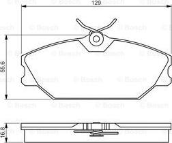 BOSCH 0 986 495 262 - Гальмівні колодки, дискові гальма autozip.com.ua