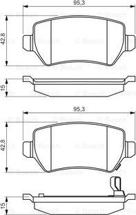 BOSCH 0 986 495 218 - Колодка торм. диск. OPEL ASTRA G задн. пр-во Bosch autozip.com.ua