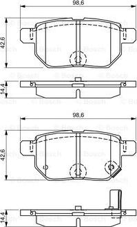 BOSCH 0 986 495 286 - Гальмівні колодки, дискові гальма autozip.com.ua