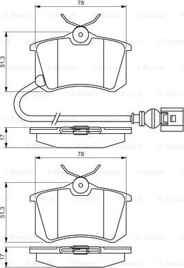 BOSCH 0 986 495 239 - Гальмівні колодки, дискові гальма autozip.com.ua