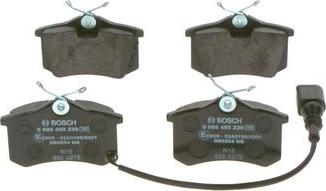 BOSCH 0 986 495 239 - Гальмівні колодки, дискові гальма autozip.com.ua