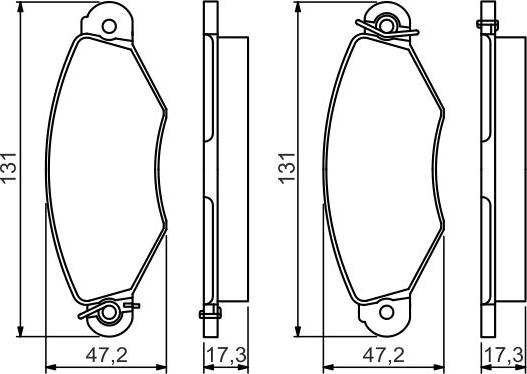 BOSCH 0 986 495 235 - Гальмівні колодки, дискові гальма autozip.com.ua
