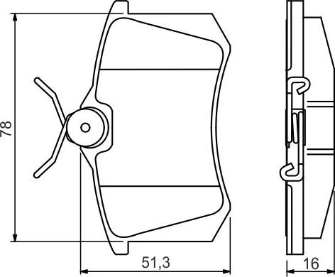 BOSCH 0 986 495 231 - Гальмівні колодки, дискові гальма autozip.com.ua