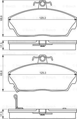 BOSCH 0 986 495 233 - Гальмівні колодки, дискові гальма autozip.com.ua