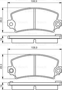 BOSCH 0 986 495 270 - Гальмівні колодки, дискові гальма autozip.com.ua