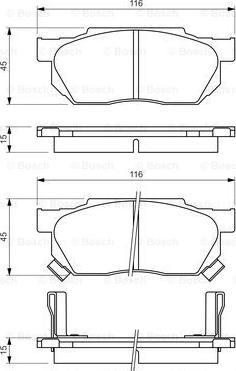 BOSCH 0 986 490 440 - Гальмівні колодки, дискові гальма autozip.com.ua