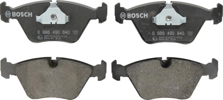 BOSCH 0 986 490 640 - Гальмівні колодки, дискові гальма autozip.com.ua