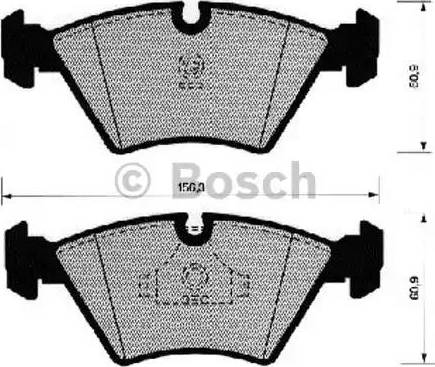 BOSCH 0 986 490 641 - Гальмівні колодки, дискові гальма autozip.com.ua