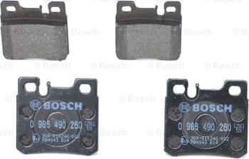 BOSCH 0 986 490 260 - Гальмівні колодки, дискові гальма autozip.com.ua