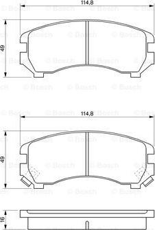 BOSCH 0 986 493 450 - Гальмівні колодки, дискові гальма autozip.com.ua