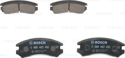BOSCH 0 986 493 450 - Гальмівні колодки, дискові гальма autozip.com.ua