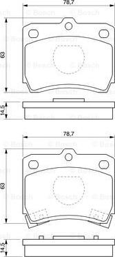 BOSCH 0 986 493 550 - Гальмівні колодки, дискові гальма autozip.com.ua