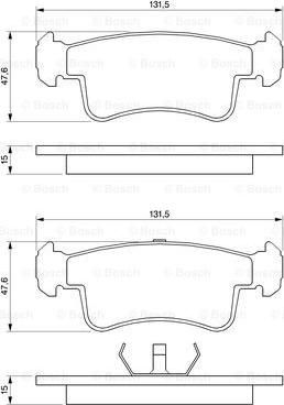 BOSCH 0 986 493 360 - Гальмівні колодки, дискові гальма autozip.com.ua