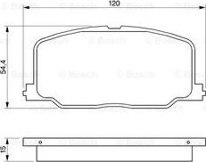 BOSCH 0 986 493 720 - Гальмівні колодки, дискові гальма autozip.com.ua