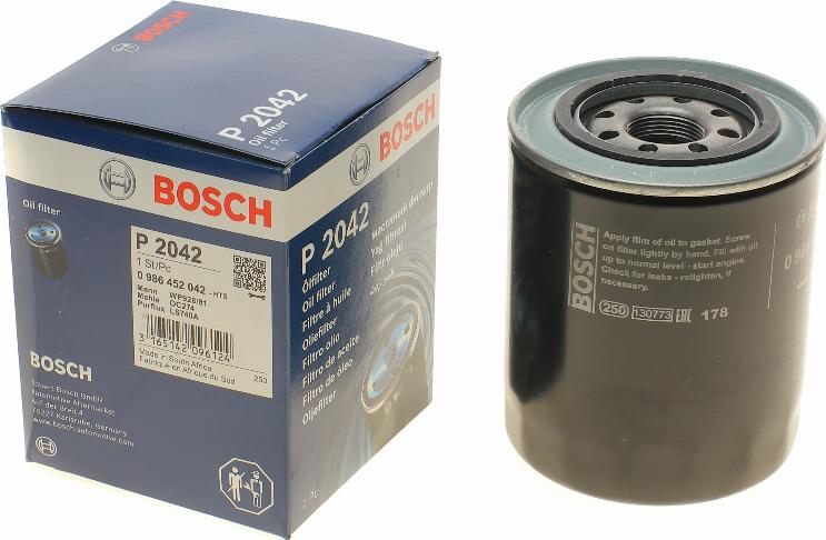 BOSCH 0 986 452 042 - Масляний фільтр autozip.com.ua