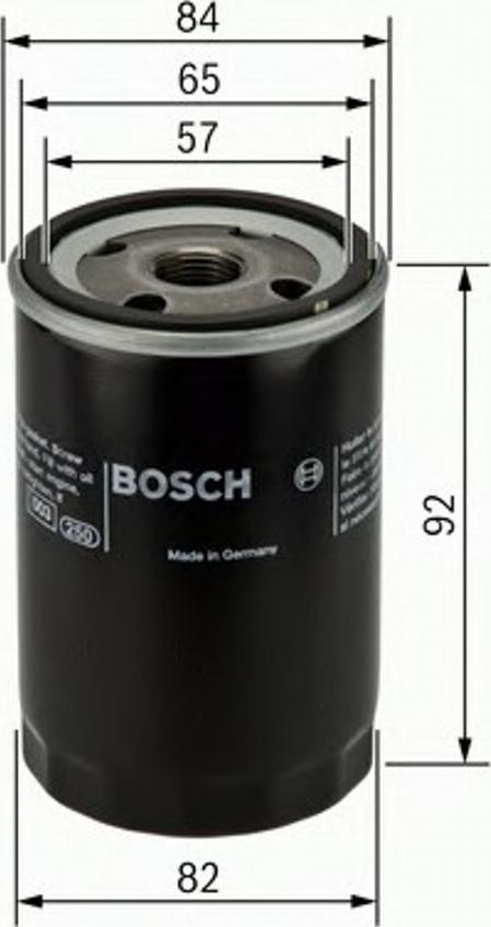 BOSCH 0 986 452 015 - Масляний фільтр autozip.com.ua