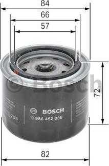 BOSCH 0 986 452 035 - Фільтр масляний двигуна SUZUKI вир-во Bosch autozip.com.ua