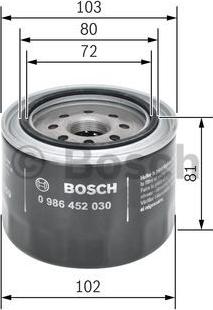 BOSCH 0 986 452 030 - Масляний фільтр autozip.com.ua