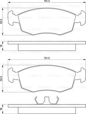 BOSCH 0 986 469 070 - Гальмівні колодки, дискові гальма autozip.com.ua
