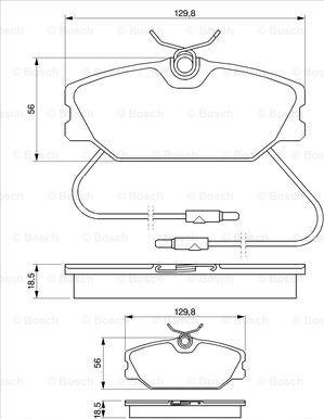 BOSCH 0 986 469 191 - Гальмівні колодки, дискові гальма autozip.com.ua