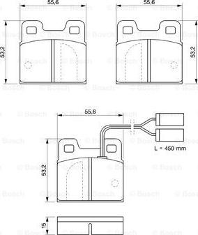 BOSCH 0 986 469 120 - Гальмівні колодки, дискові гальма autozip.com.ua