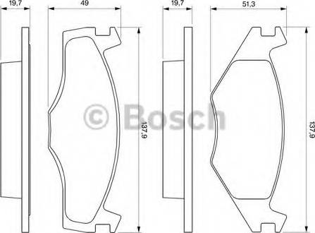 BOSCH 0 986 465 961 - Гальмівні колодки, дискові гальма autozip.com.ua