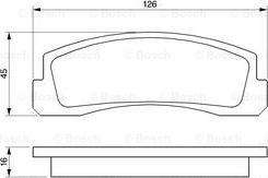 BOSCH 0 986 466 601 - Гальмівні колодки, дискові гальма autozip.com.ua