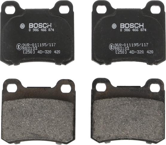 BOSCH 0 986 466 874 - Гальмівні колодки, дискові гальма autozip.com.ua