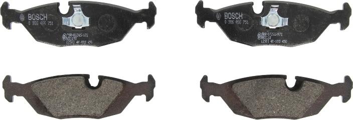 BOSCH 0 986 466 751 - Гальмівні колодки, дискові гальма autozip.com.ua