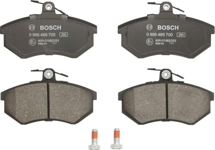 BOSCH 0 986 466 700 - Гальмівні колодки, дискові гальма autozip.com.ua
