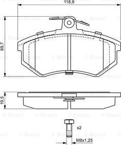 BOSCH 0 986 466 700 - Гальмівні колодки, дискові гальма autozip.com.ua