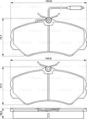 BOSCH 0 986 460 998 - Гальмівні колодки, дискові гальма autozip.com.ua