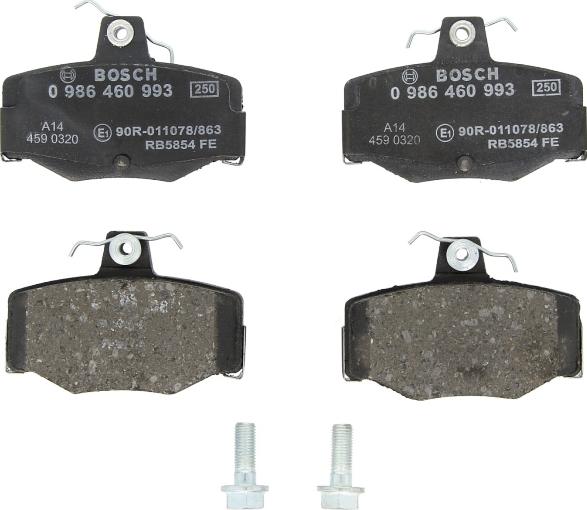 BOSCH 0 986 460 993 - Гальмівні колодки, дискові гальма autozip.com.ua