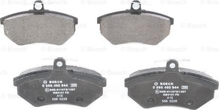 BOSCH 0 986 460 944 - Колодка торм. диск. AUDI 80. VW CADDY. GOLF. PASSAT передн. пр-во Bosch autozip.com.ua