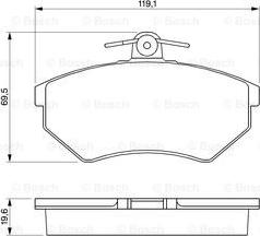 BOSCH 0 986 460 944 - Колодка торм. диск. AUDI 80. VW CADDY. GOLF. PASSAT передн. пр-во Bosch autozip.com.ua