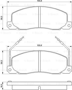 BOSCH 0 986 460 946 - Гальмівні колодки, дискові гальма autozip.com.ua